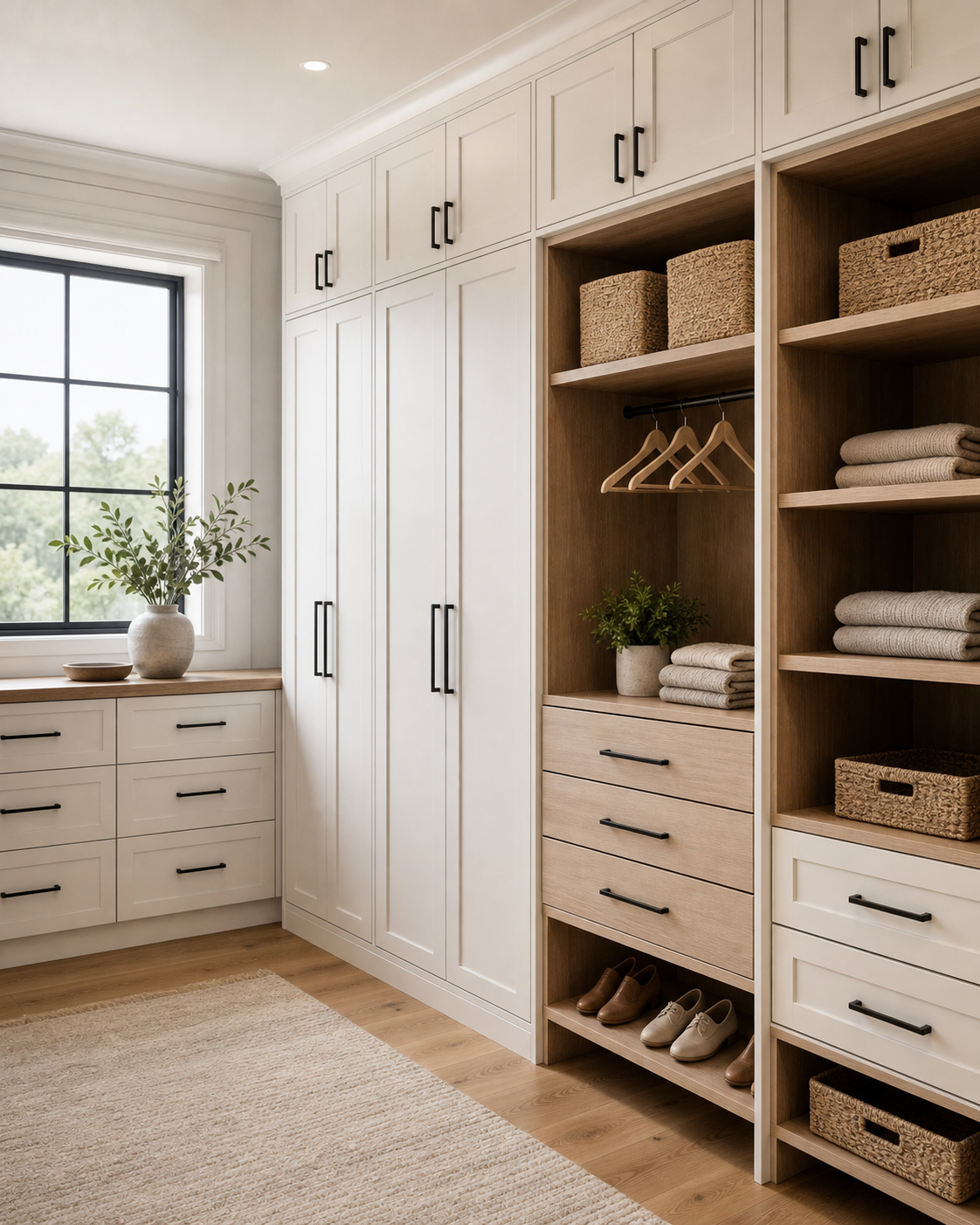 Wardrobe and closet cabinetry